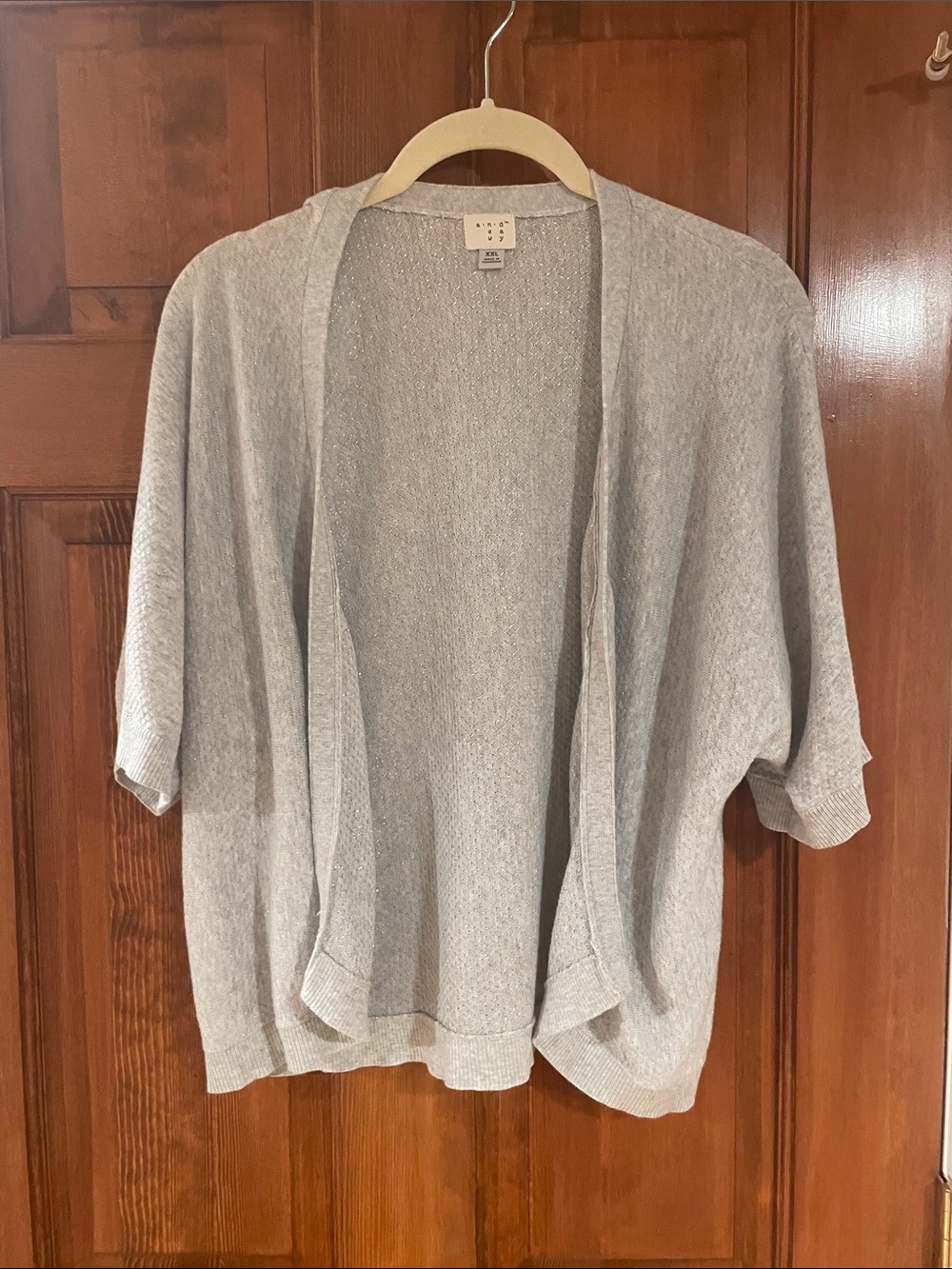 a new day Light Gray Open-Front Cardigan
